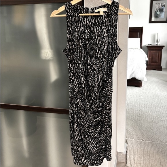 MICHAEL Michael Kors Draped Sheath Dress - Animal Print Size M - Picture 5 of 12